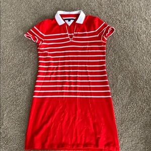 Tommy Hilfiger red and white stripped dress